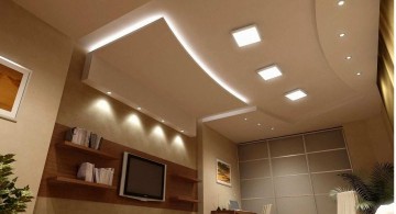 Different Ceiling Designs with unique lighting for living room