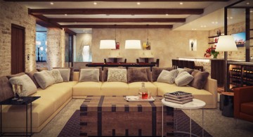 Elegant modern rustic living room designs