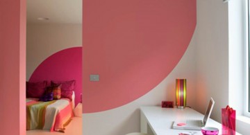 Half circle pink Cool wall painting designs