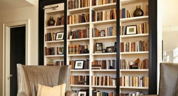 Huge bookshelf used for decorative interior divider