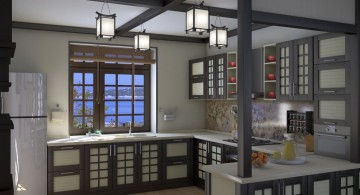 Japanese inspired hanging pendant lights ideas and inspiration for the kitchen