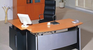 L shaped desk for minimalist office furniture