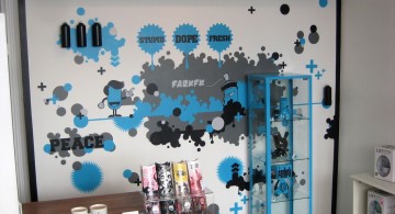 Punkish theme Cool wall painting designs for kitchen