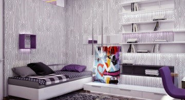 Purple wood texture Cool wall painting designs