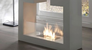 U shaped freestanding fireplaces designs