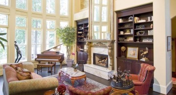 Victorian living room with a piano