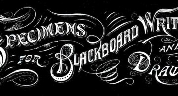 Vintage typeface for chalkboard writing ideas