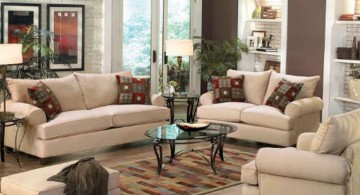 african living room decor with beige furniture