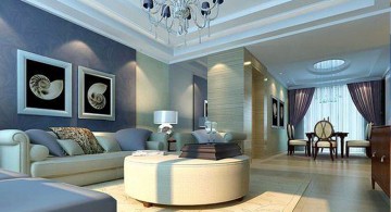 all blue living room pastel-colored room designs