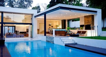 amazing modern homes with glass walls and lap pool