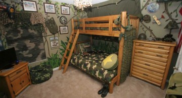 army themed funky bunk beds