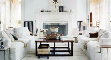 art deco living rooms in all white theme