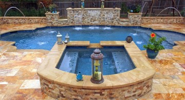 awesome pool shapes and designs with jacuzzi