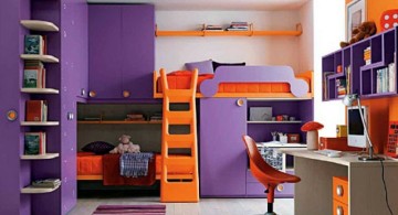 awesome rooms for girls in funky purple and orange