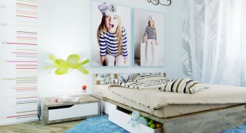 awesome rooms for girls with decals and hidden loft