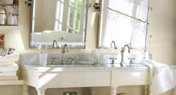 bamboo themed bathroom with bamboo baskets