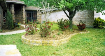 beautiful raised stones for flower beds