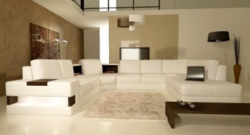 beige living room walls in modern designed house