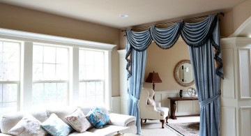 blue swag valance patterns