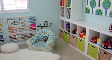 blue themed kids playroom design ideas