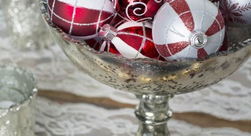 bowl centerpiece ideas with chalice and christmas decoration