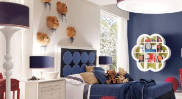 boys blue room with teddy bears