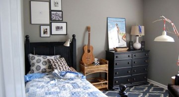 boys room paint ideas in grey with blue rug