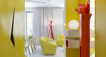 bright colored modern hallway decorating ideas