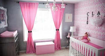 bright colored modern nursery room design ideas