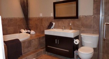 brown bathroom ideas for small spaces