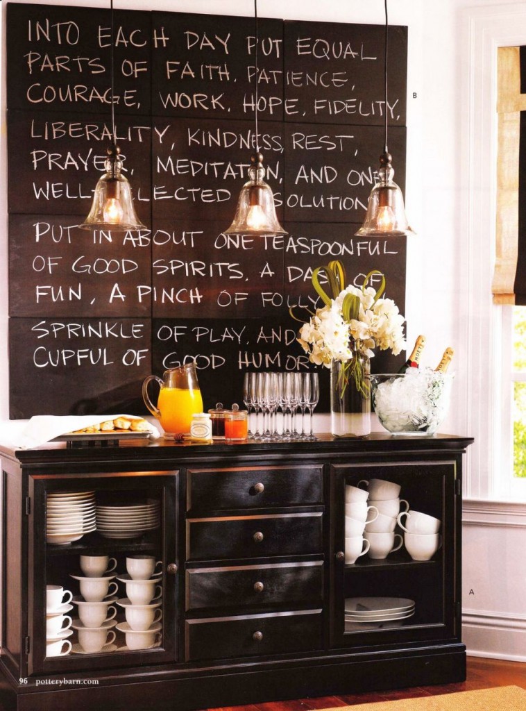 chalkboard writing ideas for kitchen and dining room