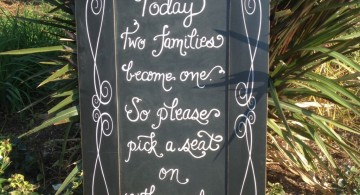 chalkboard writing ideas for wedding sign