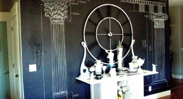 chalkboard writing ideas with roman columns