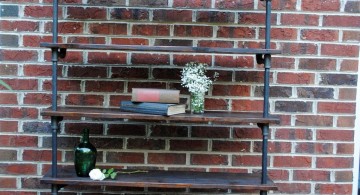 cheap and easy DIY vintage industrial bookcase designs