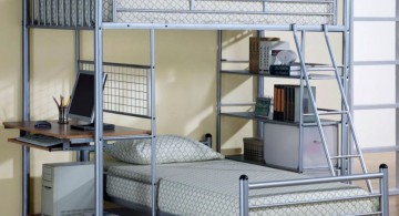 chromatic loft bed with desk white for boys