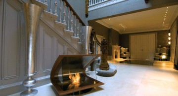 clamshell freestanding fireplaces designs