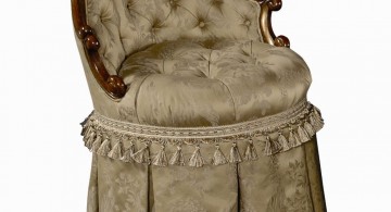 classic and regal vanity chair with skirt