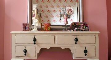 classic make up storage cabinet ideas with mounted mirror