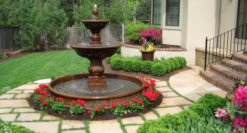 classic shaped landscape fountain design ideas