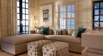 comfortable and minimalist beige living room walls