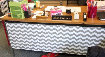 contact paper furniture with Chevron design