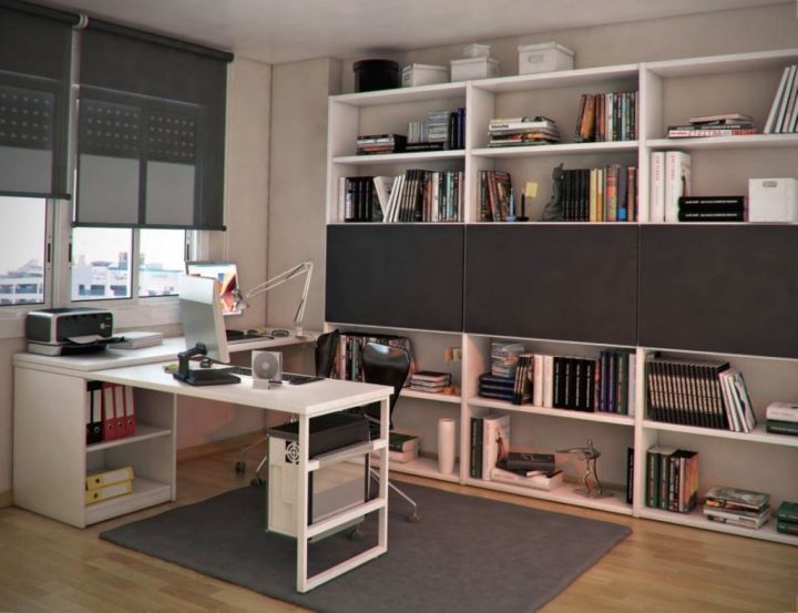 contemporary Acrylic Computer Desk with attached shelf