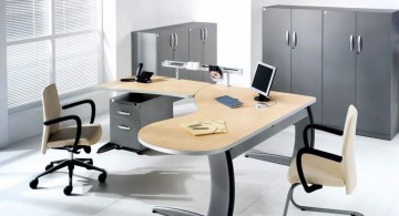 contemporary L shaped desk minimalist office furniture