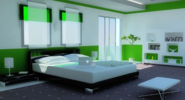 contemporary bedding ideas in green