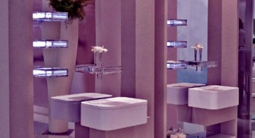 contemporary double sinks design tiny bathroom design ideas
