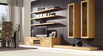 contemporary floating shelf decorating ideas