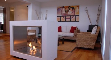 contemporary freestanding fireplaces designs