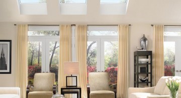contemporary living room with skylight ideas