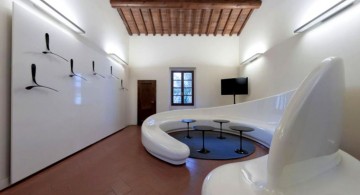 contemporary long living room ideas with unique seating