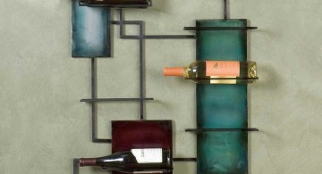 contemporary wine cabinet that also wall decor